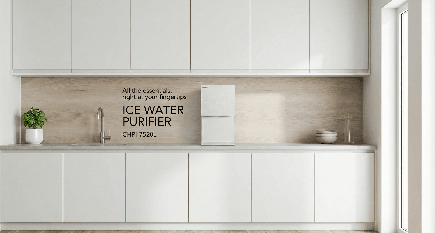 CHPI-7520L ice countertop water purifier in modern kitchen